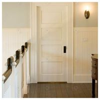 Porte intérieure en bois massif de style européen avec insert en verre pour la décoration d'appartements et de maisons