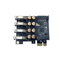 G-karve New High-speed SATA Powered Desktop PCI-E Graphics Card Adapter with Fan Cooling 4-port USB3.0