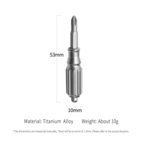 Destornillador de Bolsillo Portátil de Titanio TGZUO, Herramienta Manual Compacta EDC para Reparación de Snowboard, Mantenimiento, OEM, ODM