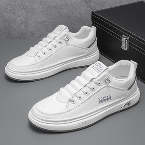 Zapatillas Blancas Transpirables de Nuevo Estilo para Hombre - Zapatos Deportivos y Casuales con Suela Gruesa, Modernos y Versátiles - Product Image 6