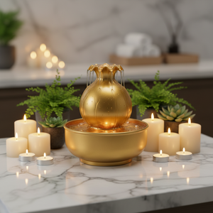 Fontaine <span class=keywords><strong>d</strong></span>'<span class=keywords><strong>eau</strong></span> miniature créative pour chambre à coucher, <span class=keywords><strong>d</strong></span>écoration <span class=keywords><strong>d</strong></span>'intérieur zen, méditation, fontaine de bureau avec lumière LED - Product Image 3
