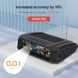 Sistem Pemantau Tekanan Ban Tenaga Surya Sensor Eksternal Pemasangan Mudah Tanpa Pemrograman Layar LCD Digital untuk Mobil Tpms - Product Image 3