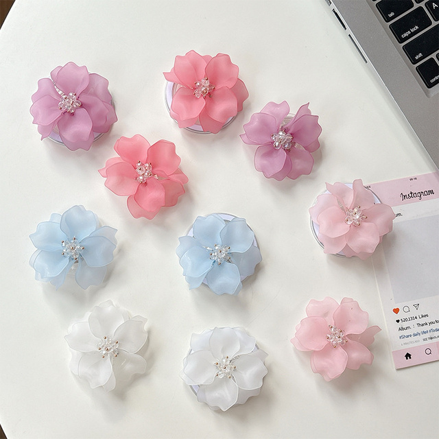 Luxury Flowers Cell Phone Socket Phone Holder Griptok Phone Poppings Socket Accessories for Iphone 17 16