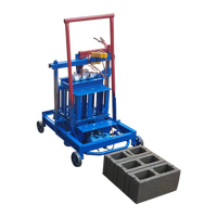 Machine de Fabrication de Blocs de Béton Creux Semi-Automatique 2-45, Interverrouillage Intelligent, Hourdis, Pavé Habiterra, 200 Blocs/Heure, 1-2 Personnes Nécessaires