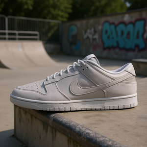 Zapatillas de Skateboard Dunk de Gamuza con Cordones, Unisex, Color Gris, Cuero Transpirable, Suela de Goma, Primavera - Product Image 2