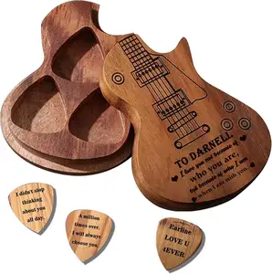 All'ingrosso fret in legno chitarra pick box per chitarrista musicista regalo