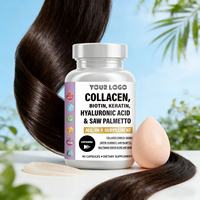 Capsules de collagène à la vitamine C OEM, complément éclaircissant pour la peau, capsules de complexe de collagène, biotine et kératine