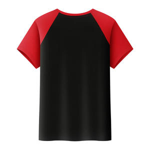 Shoulder Insertion Round Neck <strong>T</strong>-<strong>shirt</strong> Custom Printed Embroidery Men's Basic Top Half Sleeve - Product Image 3