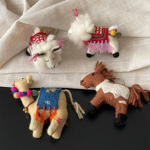 बैलेटिंग ऊन सुई को लगा ऊंट भेड़ घोड़े के कुत्ते को कीचेन बैग सजावट के लिए जातीय शैली कार सजावट - Product Image 1