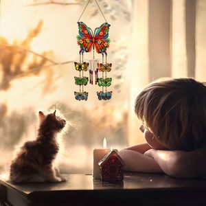 5D Double face cristal carillons éoliens <span class=keywords><strong>fenêtre</strong></span> pendentif diamant peinture Art Kit pour enfants jardin décoration <span class=keywords><strong>idée</strong></span> cadeau - Product Image 3