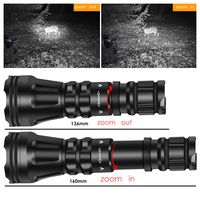 UniqueFire 2001D Nouvelle Lampe Torche Tactique à Zoom Infrarouge VCSEL 940nm pour Vision Nocturne avec Diode Laser IR et LED