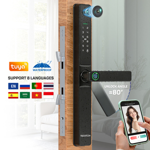 Cerradura Inteligente TEDITON Apple HomeKey con <span class=keywords><strong>C</strong></span>ámara de Visión de 80 Grados, Marco Estrecho de Aluminio, Mirilla Inteligente Tuya - Product Image 1