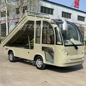 ZOWN Single Row Closed Cab Electric <b>Flatbed</b> Vehicle Amusement Park Goods Delivery <b>Truck</b> - Product Image 4