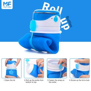 ขวดน้ำซิลิโคนพับได้ขนาดเล็กน้ำหนักเบาของ Kean พร้อมโลโก้แบบกำหนดเอง - Product Image 6