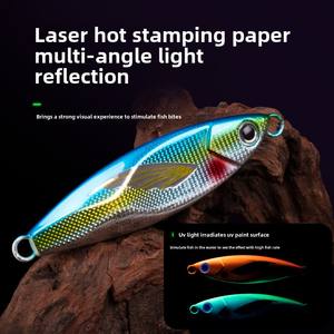 Dub Step Bass Rhythm Petite <span class=keywords><strong>plaque</strong></span> de fer Appât de pêche en métal Petit poids Poisson volant pour bateau ou lancer à terre - Product Image 2