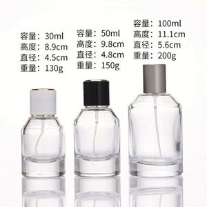 ขวดน้ำหอมใสแบบพกพาใหม่ล่าสุด ขนาด 30 มล. 50 มล. 100 มล. ขวดแก้วแบบพ่นพร้อมหัวปั๊ม บรรจุภัณฑ์พิมพ์ลายสกรีน เติมได้ - Product Image 2