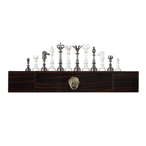 Scacchiera artigianale di lusso-scacchiera in <span class=keywords><strong>legno</strong></span> Premium con Design intarsiato | Elegante Set di scacchi pieghevole per regali e collezionisti - Product Image 6