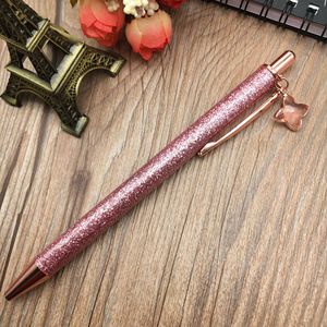 Bolígrafo de Metal con Colgante de Trébol de Cuatro Hojas, Brillante y Duradero, Tinta Multicolor, Portátil, Ideal para Regalos de Boda o Negocios - Product Image 2