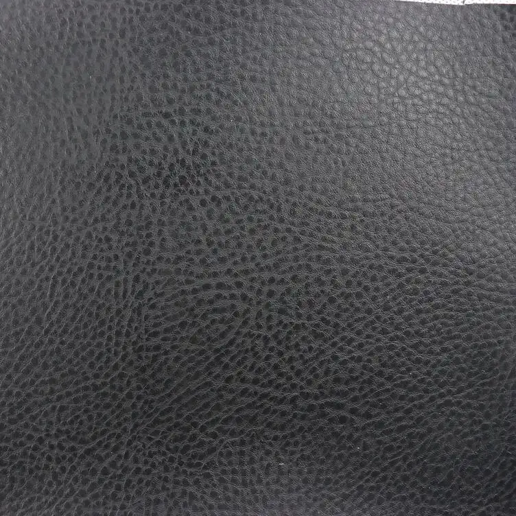 PVC PU artificial lichi Cow derma Crush Flock bonded Velvet stock lot leather