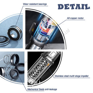 Pompe centrifuge multi-flux Dehuike à haut <span class=keywords><strong>d</strong></span>ébit, groupe de pompes à <span class=keywords><strong>eau</strong></span>, alimentation de chaudière, pompe de surpression verticale avec réservoir de pression de 200 <span class=keywords><strong>litres</strong></span> - Product Image 5