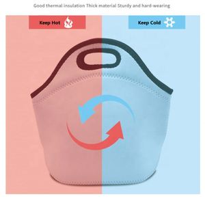Sac isotherme portable en néoprène pour le déjeuner, respectueux de l'environnement, pour l'extérieur, pour aliments et boissons, avec logo personnalisé - Product Image 2
