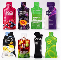 Pochette souple gaufrée en PE de qualité alimentaire avec bec verseur pour gel énergétique et boissons