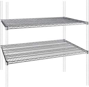 Chrome plated metal wire shelving unit heavy duty NSF certified storage <b>rack</b> suitable <b>for</b> home and <b>garage</b> use - Product Image 2