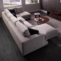 Juego de Sofás Seccionales de Diseño Moderno Beezin Tanzuo, Espuma de Alta Densidad, Modular, Plegable, Extensible, para Apartamentos, Salas de Estar, Hoteles y Gimnasios