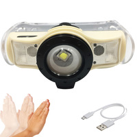 Lampe frontale LED à capteur de mouvement pour camping, course à pied, pêche, chasse, atelier, bureau, étanche IP65, haute puissance, rechargeable par USB, 250LM