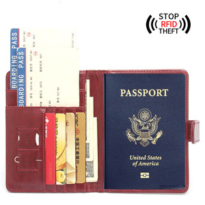 Porta Pasaportes de Cuero PU con Logotipo Personalizado, de Alta Calidad, con Bloqueo RFID y Cierre Magnético para Tarjetas de <span class=keywords><strong>Crédito</strong></span> y de Identificación - Product Image 5