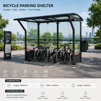 Verzinkter Stahl Fahrrad-Aufbewahrungsschuppen Outdoor-Fahrradparkplatz-Überdachung Metall-Fahrradgarage Farbig