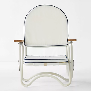 เก้าอี้มูนไซด์ริมสระน้ำขนาดกะทัดรัดเฟอร์นิเจอร์กลางแจ้งน้ำหนักเบามีเบาะรองนอนชายหาดและกระเป๋าหลังสำหรับเป้สะพายหลัง - Product Image 2