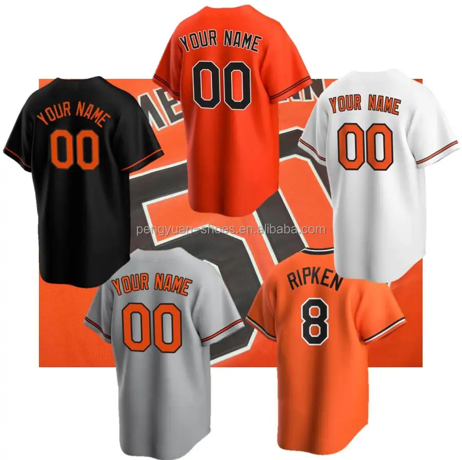 Custom Baltimore Baseball Orioles Orange T-Shirt