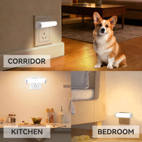 Mini Lampe LED Sans Fil à Détecteur de Mouvement, Lampe de Secours à Brancher, Lampe de Nuit LED Portable pour la Maison, le Salon