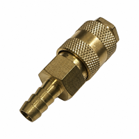 Raccord rapide universel européen 3-en-1 en laiton avec raccord cannelé pour tuyau, compatible OEM, diamètre d'interface 6-13 mm