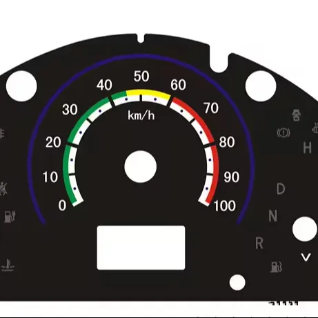 Universial Silk Screen Prints Car Instrument Panel Cluster 3D Dial Graphic Overlay Universal Auto Meter