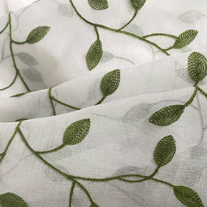 <span class=keywords><strong>Tende</strong></span> ricamate bianche <span class=keywords><strong>rustiche</strong></span> americane tenda di mantovana in foglia di ramo di colore solido per soggiorno - Product Image 5