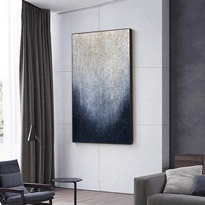 Peinture à l'huile peinte à la main, art abstrait, effet visuel 3D, cadre métallique, art mural contemporain pour entrée, couloir, salle à manger, décoration - Product Image 3