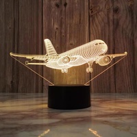 Avion avion 3d veilleuse led lampe visuelle stéréo lampe hologramme 3d