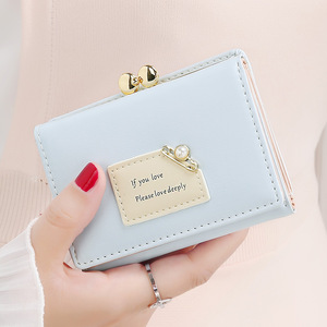 Neuankömmling Kleine Kurze Günstige Mini Nette Brieftasche Frauen Schlanke PU Leder Geldbörsen Geldbörse Für Frau Damen Mädchen Stilvolle Geldbörsen - Product Image 3