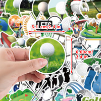 50 Autocollants Sportifs Graffiti Créatifs Dessins Animés Imperméables pour Téléphone Portable et Bouteille d'Eau – Décorations Adhésives pour le Golf et les Sports