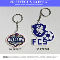 Porte-clés Personnalisé OEM en Caoutchouc Souple 3D Tendance avec Logo, Sans Minimum de Commande