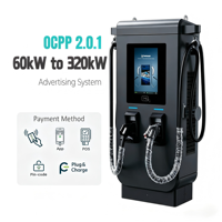 Nueva Estación de Carga para Vehículos Eléctricos Iocharger, Comercial, de Corriente Continua, 60kW-320kW, Interfaz CCS2, Pantalla Publicitaria, Protección IP54, CE