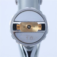 Pistolet de pulvérisation pneumatique mini H-921 en aluminium à alimentation par gravité, pot de peinture 250 ml, buse 1,0 mm, pression d'air 3 bars/43 psi, sans air, pour voiture