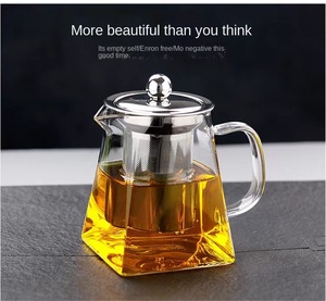Hervidor Eléctrico de Vidrio de Borosilicato con Diseño Moderno y Rotación Automática, con Silbato, Doble Pared, Ecológico y Portátil para Té - Product Image 2