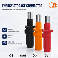 Connecteur Droit Étanche IP67 Haute Tension 1500V Mâle/Femelle 200A-300A pour Terminal de Batterie au Lithium Système de Stockage d'Énergie