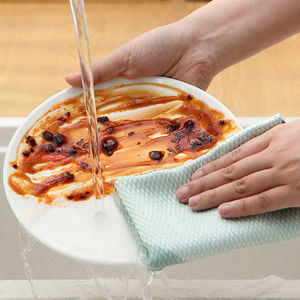 Panno in Microfibra a Scaglie di Pesce <span class=keywords><strong>con</strong></span> Logo Personalizzato, Vendita Calda, Asciugamano Senza Pelucchi per Lucidatura Vetri, Uso in Cucina e Lavaggio Piatti - Product Image 4