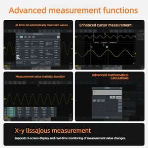 Oscilloscope OWON ADS900A double/quatre canaux, bande passante 125-250 MHz, fréquence d'échantillonnage 2 G, 12 bits HD - Product Image 4