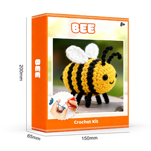 Juguetes Educativos para Niños, Kits de Manualidades, Mini Muñeca de Ganchillo Inspiradora, Kit de Hilo para Tejer, Kit de Ganchillo de Abeja Tejida a Mano - Product Image 2