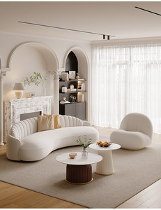 Nuevo Sofá de Recepción Casual Beige de Lujo a Precio Accesible, Ideal para Salones de Belleza, Apartamentos Pequeños y Tiendas de Ropa - Product Image 6